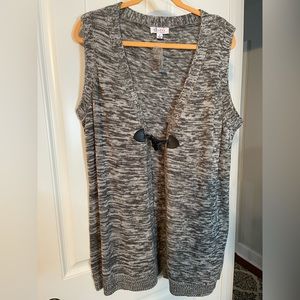 Denim & Co sweater vest 1X new